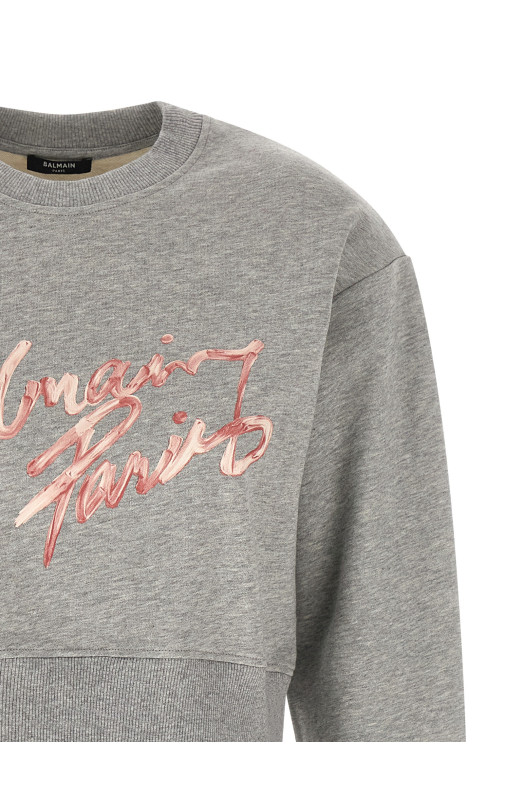 Свитшот «Balmain Paris» Серый GF1JO080BD43YIW