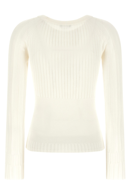 3 buttons sweater White