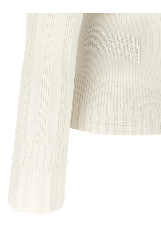 3 buttons sweater White