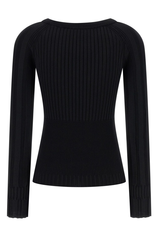 3 buttons sweater Black