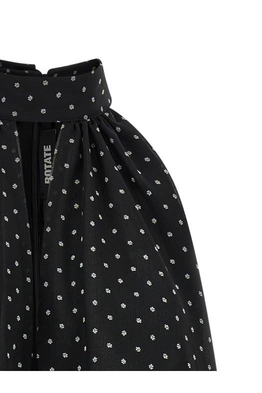 'Halterneck Bow' top Black