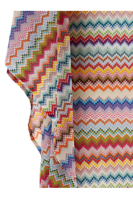 Платье из трикотажа с зигзагообразным узором, многоцветное MISSONI MC23SQ05BR014FSM9WV