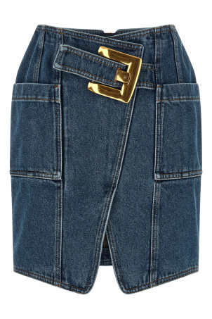 Спідниця з поясом Синя GF1LBB28DG086EX