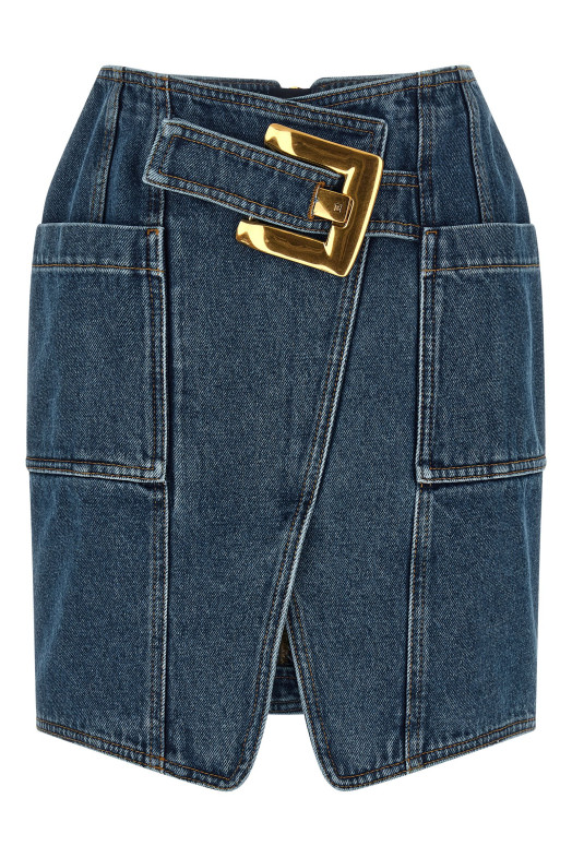 Юбка с поясом Синяя GF1LBB28DG086EX