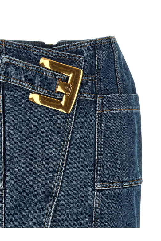 Юбка с поясом Синяя GF1LBB28DG086EX