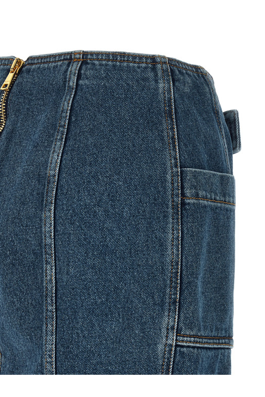 Юбка с поясом Синяя GF1LBB28DG086EX