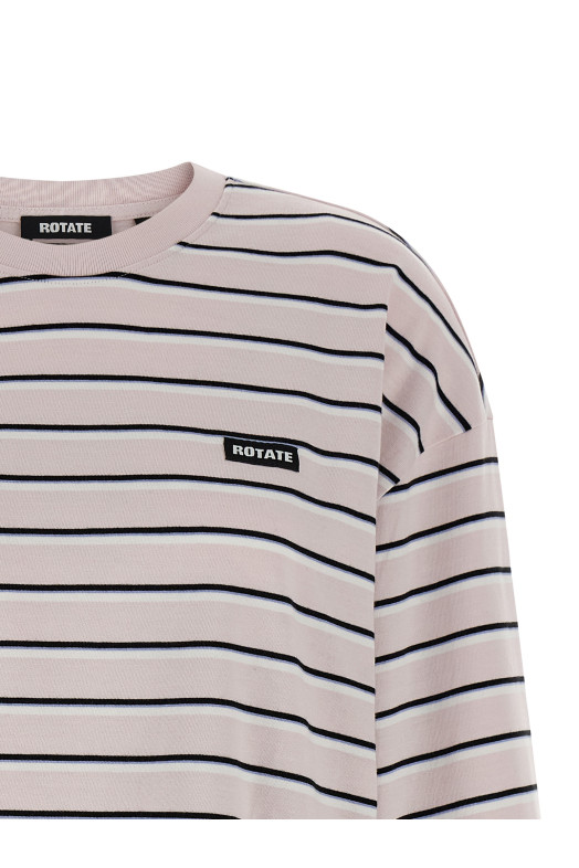 Полосатая футболка Розовый ROTATE BIRGER CHRISTENSEN 11537818101810