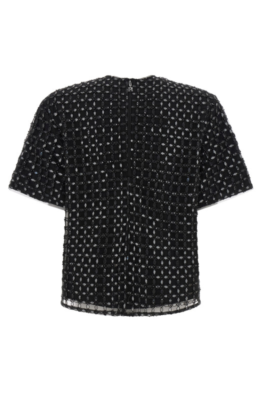 'Beaded Oversize' top Black