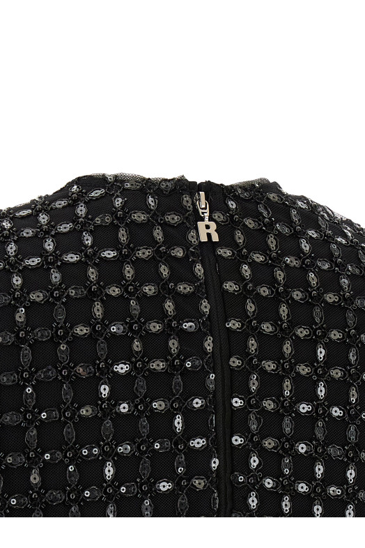 'Beaded Oversize' top Black