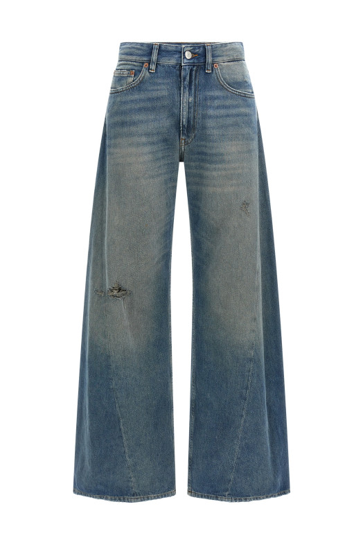 Джинсы с широкими брючинами Синие MM6 MAISON MARGIELA S52LA0238M30017994