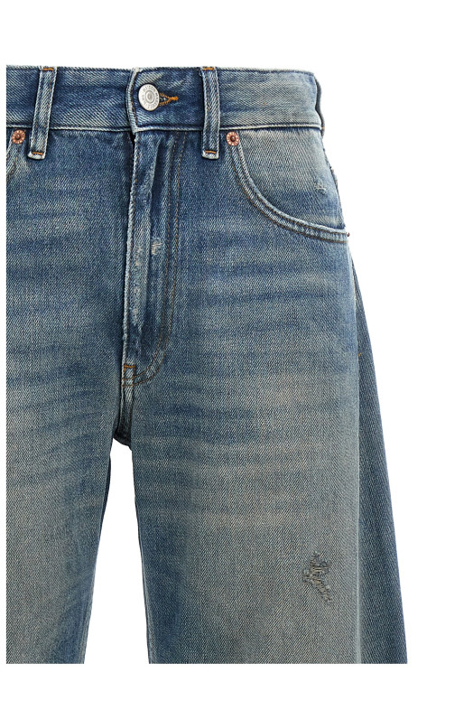 Джинсы с широкими брючинами Синие MM6 MAISON MARGIELA S52LA0238M30017994