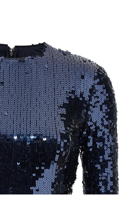 Платье с пайетками Синее ROTATE BIRGER CHRISTENSEN 11461423182318