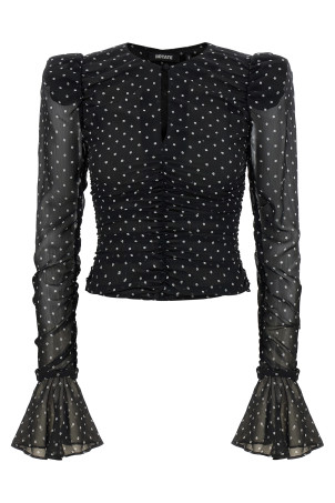 Блуза «Шифон з рюшами» Чорна 115222000000