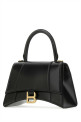 Черная кожаная маленькая сумочка Hourglass Черная BALENCIAGA (5935461QJ4M)