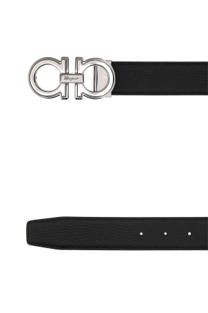 Black leather reversible belt Brown SALVATORE FERRAGAMO (67A254734227)