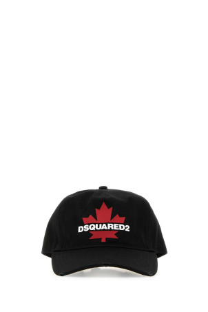 Black cotton baseball cap DSQUARED (BCM076705C00001)
