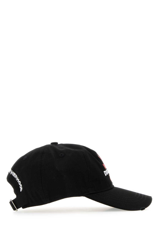 Black cotton baseball cap DSQUARED (BCM076705C00001)