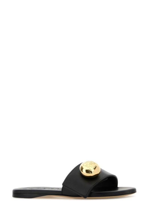 Black leather Pebble slippers Black LOEWE (L815465XB0)