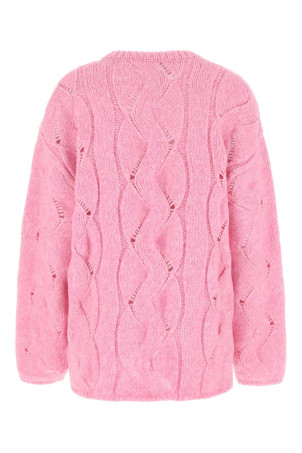 Pink alpaca blend oversize sweater LOW CLASSIC (LCFW22SW12762227)
