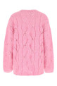 Розовый свитер оверсайз из смеси альпаки LOW CLASSIC (LCFW22SW12762227)