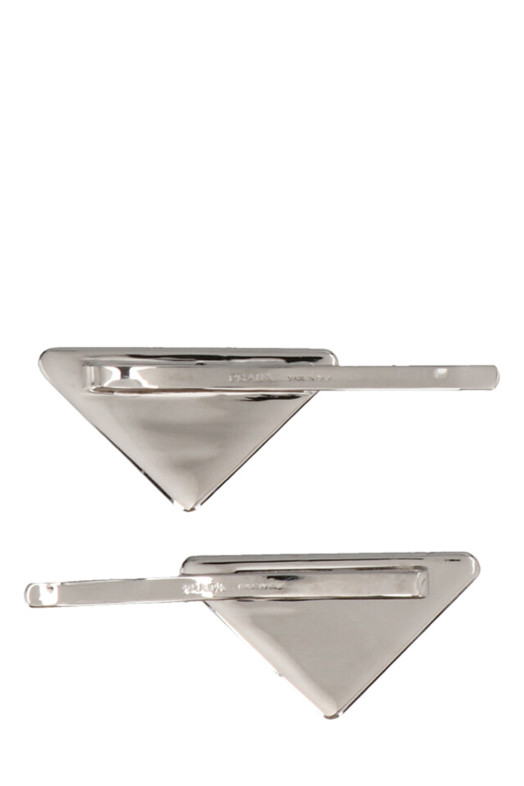 Логотип, набор из двух заколок, черный PRADA 1IF0512BA6F0002