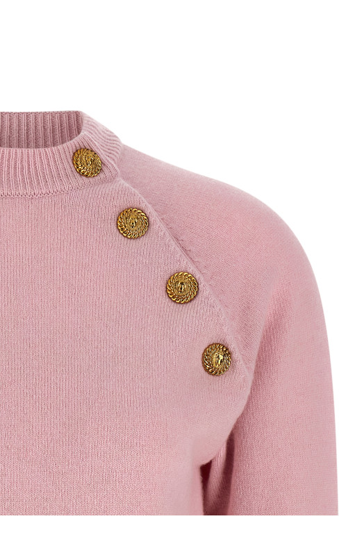 Кашемировый свитер Розовый BALMAIN GF1KA130KI874HR