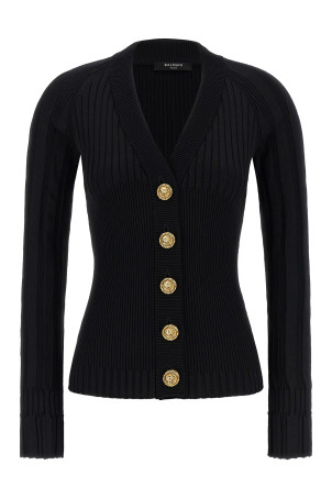 Button Cardigan Black