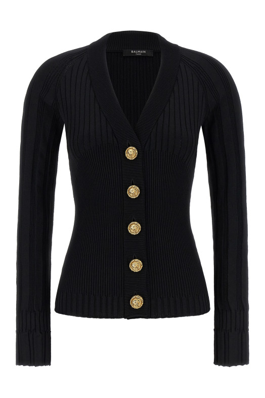 Button Cardigan Black