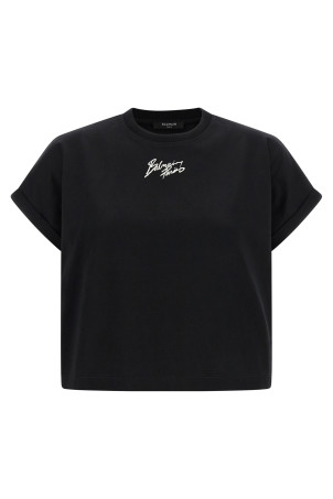 Коротка футболка Чорна BALMAIN GF1EE005BD40EAB