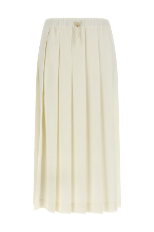 Плиссированная юбка Белая FABIANA FILIPPI GND266F398D7540145