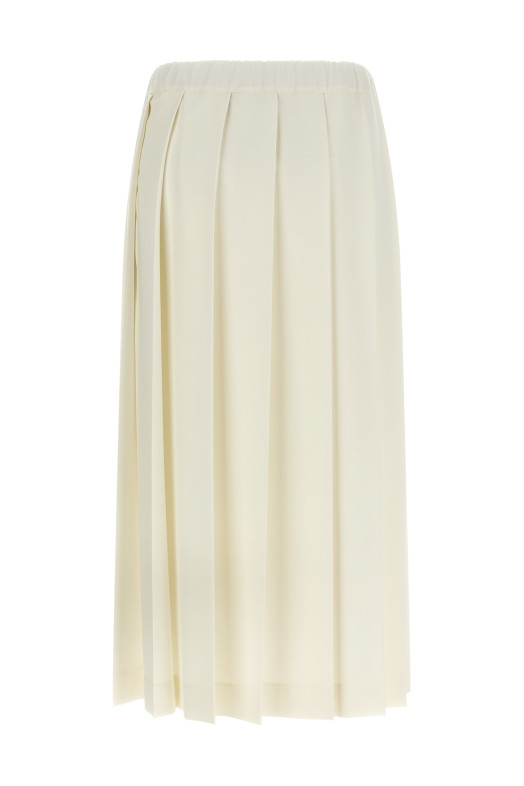Плиссированная юбка Белая FABIANA FILIPPI GND266F398D7540145