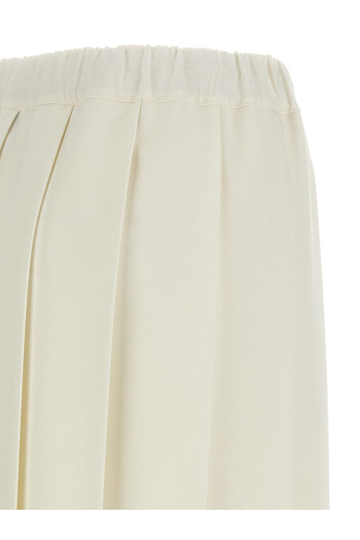 Плиссированная юбка Белая FABIANA FILIPPI GND266F398D7540145