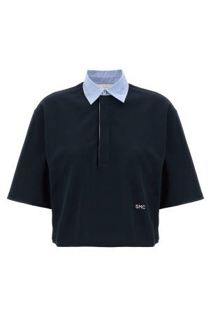 Коротка сорочка-поло з піке Блакитна STELLA MCCARTNEY 6J04313SQA234000