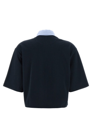 Коротка сорочка-поло з піке Блакитна STELLA MCCARTNEY 6J04313SQA234000