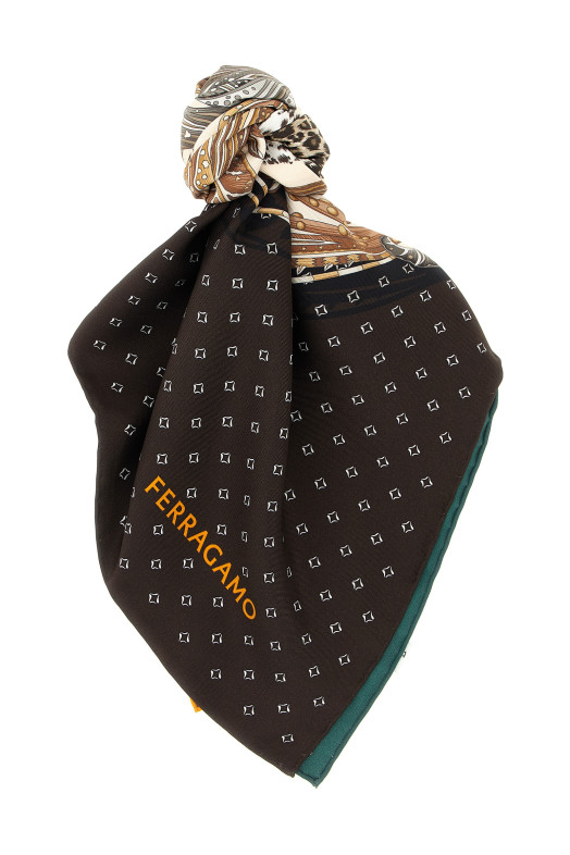 Шарф с принтом «Мадрас» Разноцветный 785658VERDEMARRONE