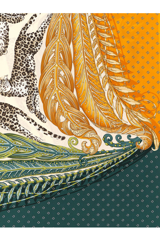 Шарф с принтом «Мадрас» Разноцветный 785658VERDEMARRONE