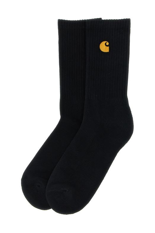 Logo embroidery socks Black