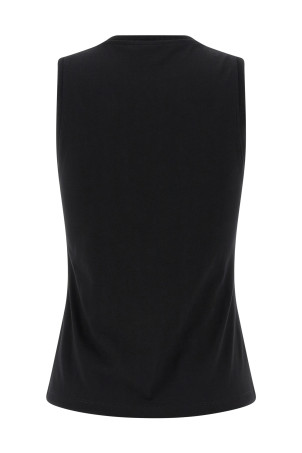 'Balmain Paris' print top Black