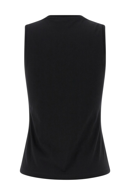 'Balmain Paris' print top Black