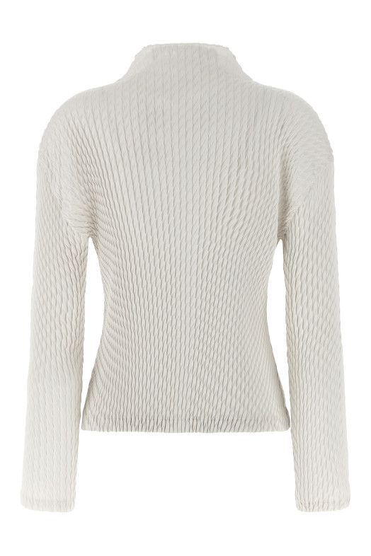 'Sleek Pleats' cardigan White