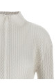 'Sleek Pleats' cardigan White