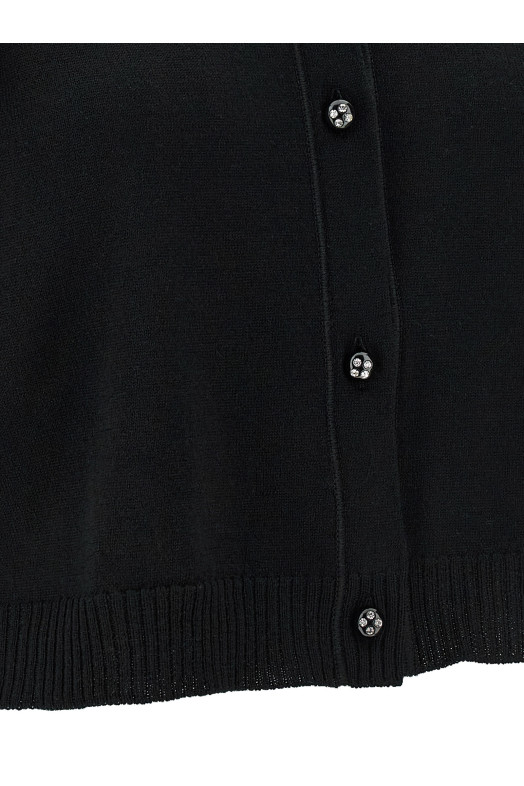 Valentino Garavani feathered knit cardigan Black