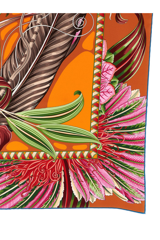 Шарф с принтом «Giada», оранжевый 785343ARANCIOCOTTO