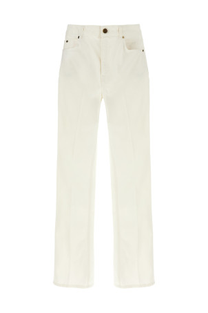 Джинсы с вышивкой Белые BALMAIN GF1MI070DG140FC