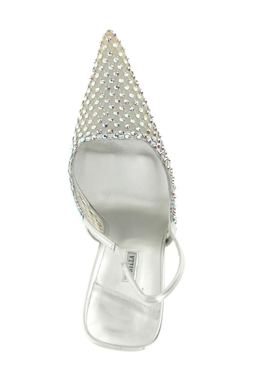 'Gilda' slingback Silver