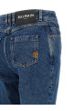 Джинсы с вышивкой Синие BALMAIN GF1MI070DG086EX