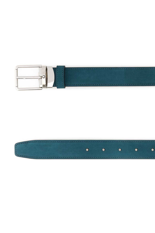 Air Force blue suede reversible belt MONTBLANC (221005)