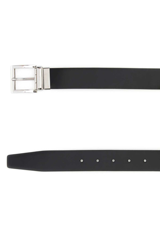 Black leather reversible belt Black PRADA (2CC0042AJ9)