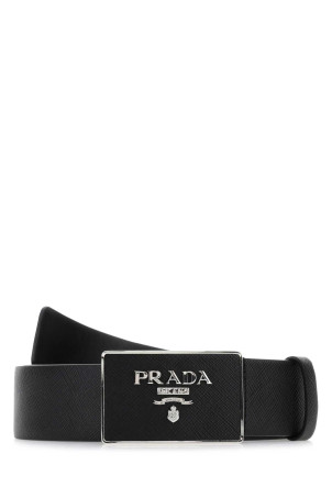 Black leather belt Black PRADA (2CC534053)