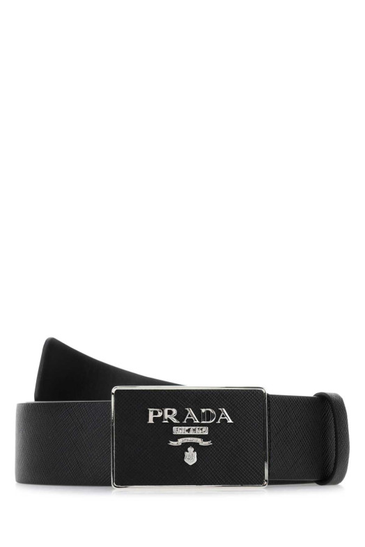 Black leather belt Black PRADA (2CC534053)